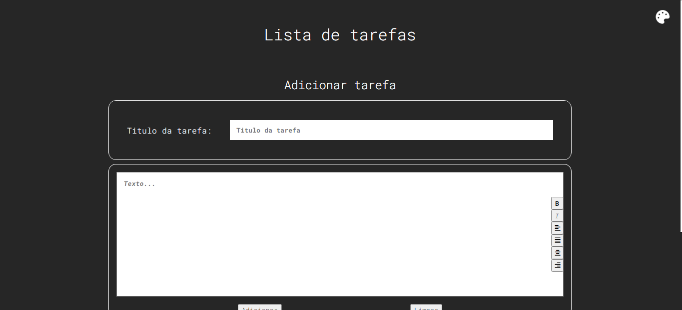 site 'Lista de tarefas'